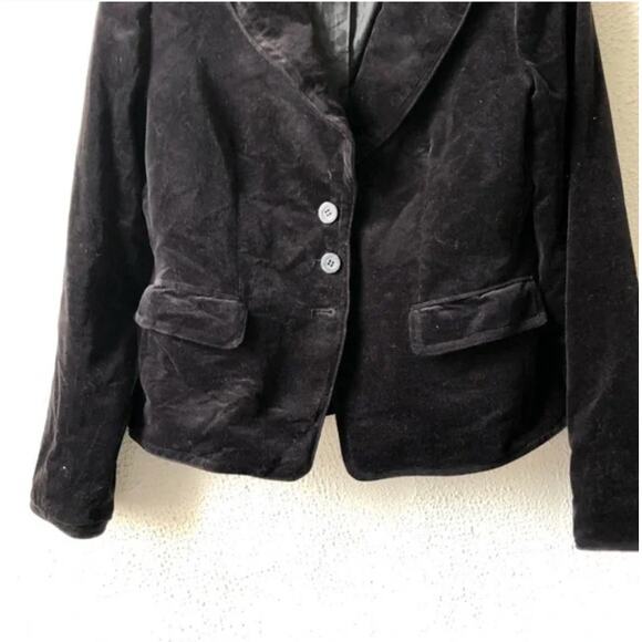 H&M Black Corduroy Blazer Jacket 10 - Picture 3 of 9